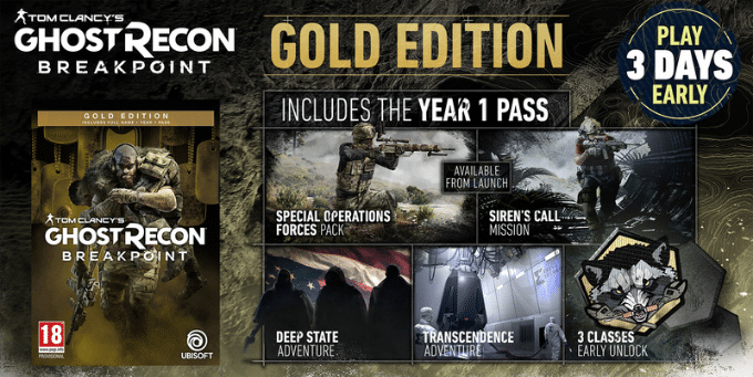 خرید سی دی کی Tom Clancy’s Ghost Recon Breakpoint اسکرین شات Gold Edition