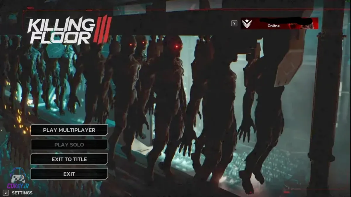 نمایی از منو killing floor 3 ps5